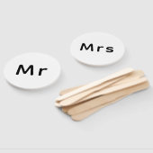 Just Married Mr. & Mrs. | Hochzeitsmonogramm Fächer (Non-assembled)