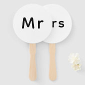 Just Married Mr. & Mrs. | Hochzeitsmonogramm Fächer (Vorne und Hinten)