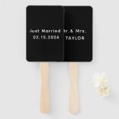 Just Married Mr. & Mrs. | Hochzeitsmonogramm Fächer (Vorne und Hinten)
