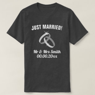 Just Married Mr. & Mrs. t Shirt Set für Neuzugänge