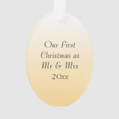 Just Married Mr. und Mrs. Wedding Foto Ornament (Rückseite)