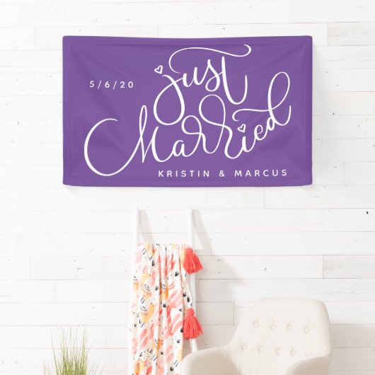 Just Married | Name und Datum hinzufügen Banner (Insitu)