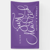 Just Married | Name und Datum hinzufügen Banner (Vertikal)