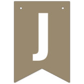 Just Married Neutral Beige Boho Jagdfahnen Wimpelkette (Zweite Fahne)