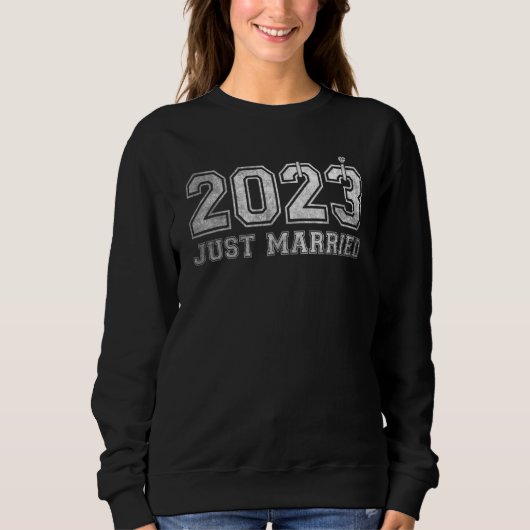 Just Married New Wife New Husband Matching 2023 Ho Sweatshirt (Vorderseite)