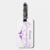 Just Married Newlyweds Thunder_Cove Gepäckanhänger (Rückseite vertikal)