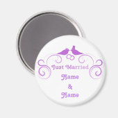 Just Married Newlyweds Thunder_Cove Magnet (Vorderseite/Rückseite)