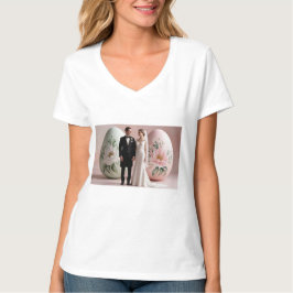 Just Married - Niedlich Bridge and Groom T-Shirt