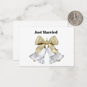 Just Married Note Card Mitteilungskarte (Vorderseite/Rückseite Beispiel)