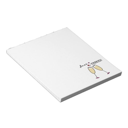 Just Married Notizblock (angewinkelt)