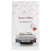 Just Married Oldtimer Car Geschenktasche Kleine Geschenktüte (Vorderseite)