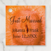 Just Married Orange Agate Geschenkanhänger (Vorderseite)