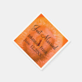 Just Married Orange Agate Serviette (Ecke)