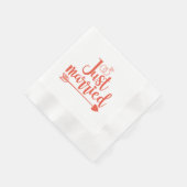 Just Married Orange Serviette (Ecke)