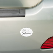 Just Married Oval Car Magnet (Beispiel)