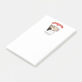 Just Married Owl Hochzeit Post-it Klebezettel (angewinkelt)