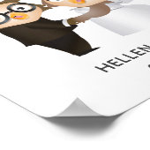 Just Married Owl Hochzeit Poster (Ecke)