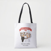 Just Married Owl Hochzeit Tasche (Vorderseite)