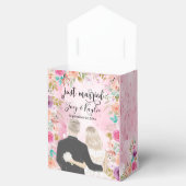 Just Married | Pärchen Zurück View Illustration Geschenkschachtel (Geöffnet)