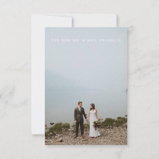 Just Married Party Einladung Eloped Ankündigung (Rückseite)