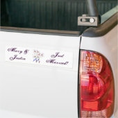 "Just Married" Peace Lilien Autoaufkleber (Auf Lkw)