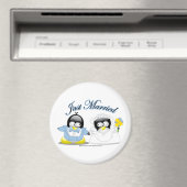 Just Married Penguins Magnet (In Situ (Geschirrspüler))