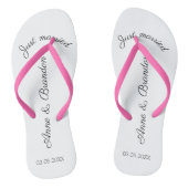 Just married personalisierbare badesandalen (Fußbett)
