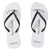 Just married personalisierbare badesandalen (Fußbett)