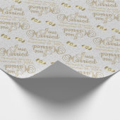 Just Married - Personalisiert Geschenkpapier (Ecke)