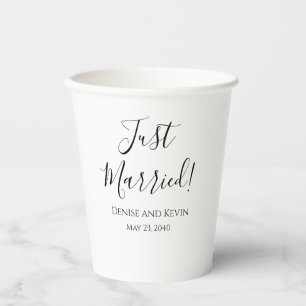 Just Married Personalisiert Wedding Paper Cups Par Pappbecher