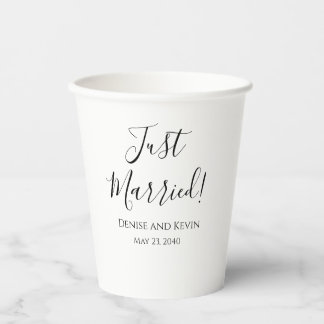 Just Married Personalisiert Wedding Paper Cups Par Pappbecher