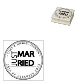 Just Married - Personalize Gummistempel (Stempel)