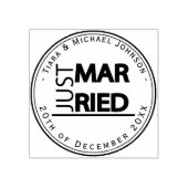 Just Married - Personalize Gummistempel (Prägung)