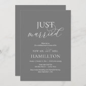 Just Married, Post Hochzeit Brunch Elopement Einladung (Vorne/Hinten)