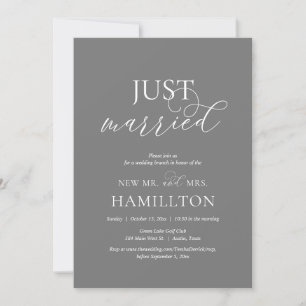Just Married, Post Hochzeit Brunch Elopement Einladung