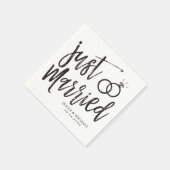 Just Married | Post-Nuptial-Party-Script Serviette (Ecke)