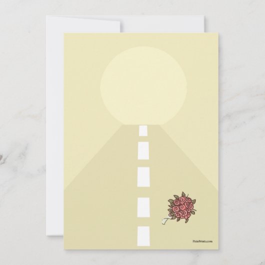 Just Married Post Wedding Brunch Einladung - schre (Rückseite)