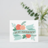 Just Married Postkarte (Stehend Vorderseite)