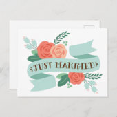 Just Married Postkarte (Vorne/Hinten)