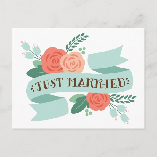 Just Married Postkarte (Vorderseite)