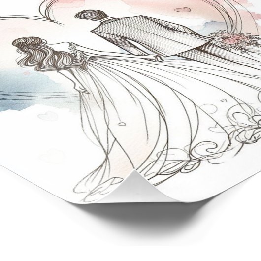 Just Married Premium Poster (Ecke)