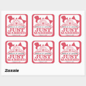 Just Married Princess Bride Tiara Wedding Sticker (Blatt)