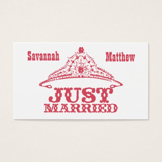 Just Married Princess Bride Tiara Weddings (Vorderseite)