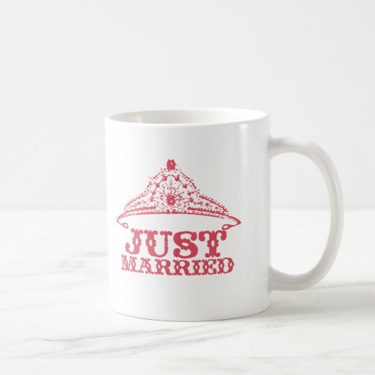 Just Married Princess Bride Tiara Weddings Kaffeetasse (Rechts)