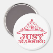Just Married Princess Bride Tiara Weddings Magnet (Vorderseite/Rückseite)