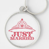 Just Married Princess Bride Tiara Weddings Schlüsselanhänger (Vorne)