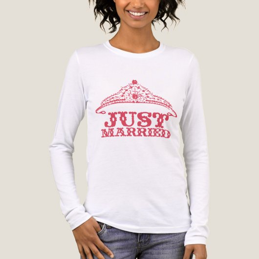Just Married Princess Bride Tiara Weddings Tri-Blend Shirt (Vorderseite)