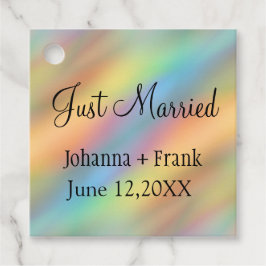 Just Married Rainbow Colors Abstrakt Geschenkanhänger