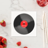 Just Married Record Paper Napkins Serviette (Beispiel)