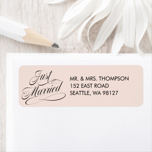 Just Married Return Address Label (Insitu)